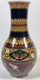 Meiji Period Japanese Cloisonne Enamel Vase