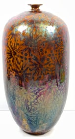 Studio Art Pottery Lusterware Vase Freiwald