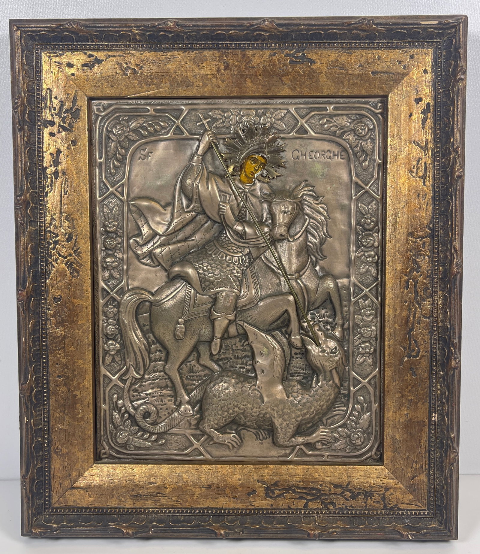 European Silver Icon Saint George & The Dragon (1 of 5)