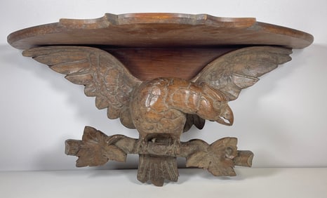 Victorian Carved Eagle Bracket Shelf