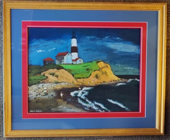 Miron Sokole AIC Exhibited W/C Montauk Point, NY 1944