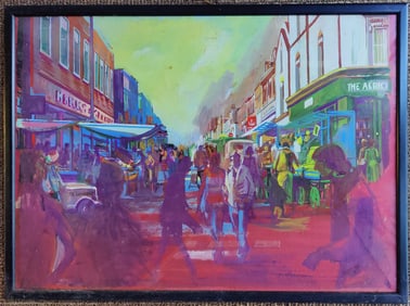 J. R. Lambert Gouache Study of Chapel St Market, London