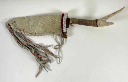 Vintage Native American Antler Handle Trade Knife