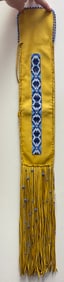 Vintage Native American Navajo Fringed Beaded Pipe Bag of Lil Welch
