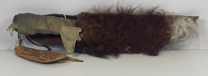Vintage Hootchoo Buffalo Skinner Trade Knife Leather & Fur Sheath