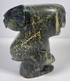 Alashua Sharky (1973-) Inuit Shaman Transformation Eagle / Shark Sculpture