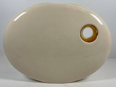 Mid Century Modernist Jaru Ceramic & 24 Carat Gold Plated Vessel