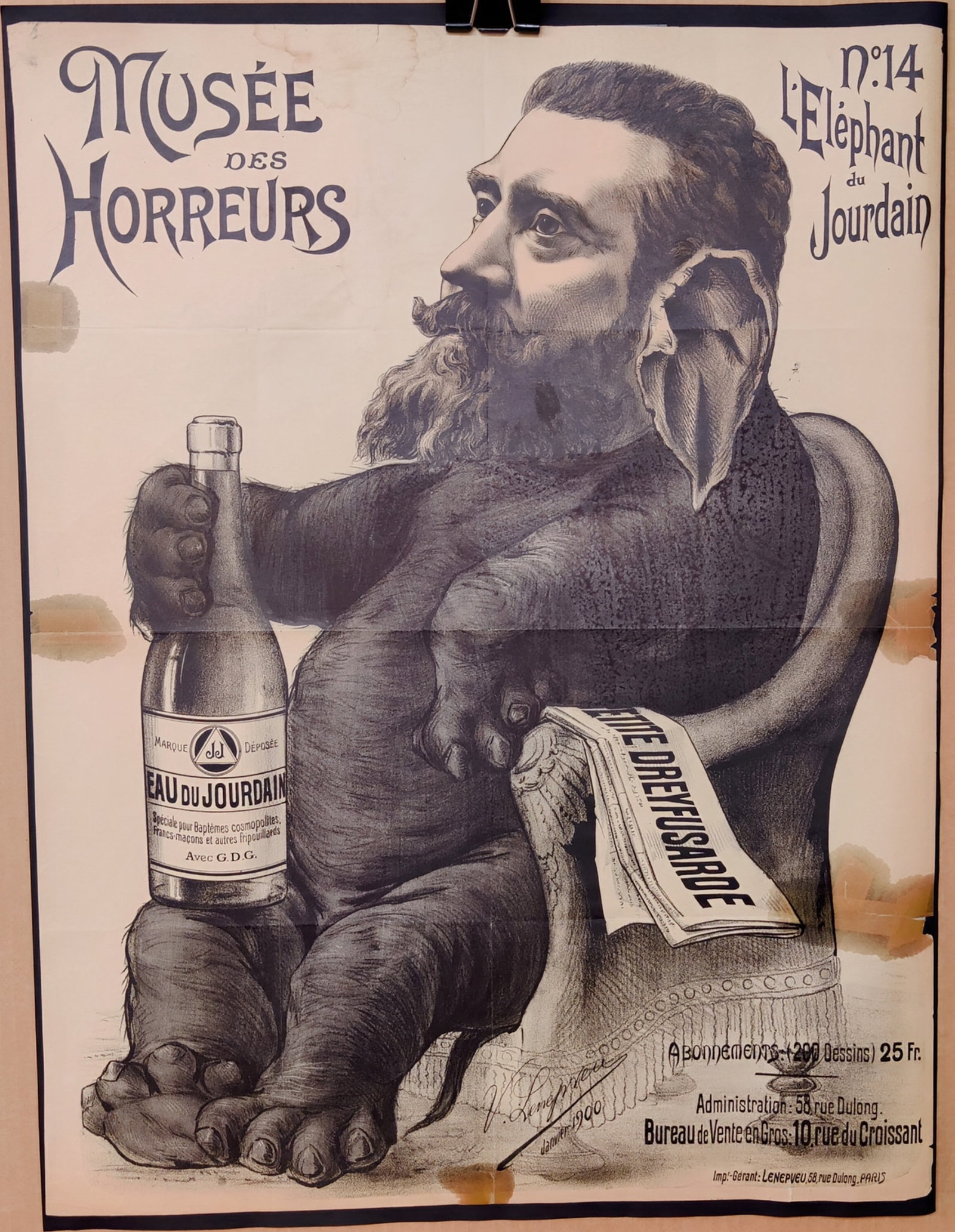 After Jules Lenepveu Poster Musee Horreurs Elephant Man (1 of 6)