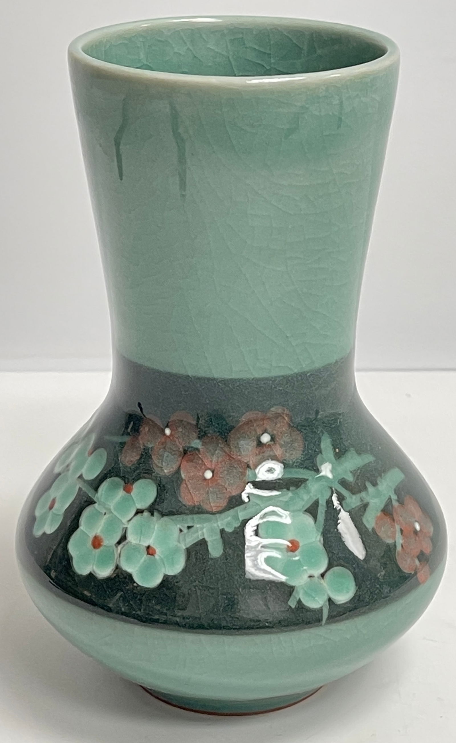 Asian Celadon Cabinet Vase (1 of 6)