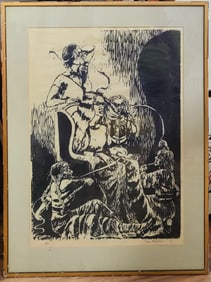 Tama Hochbaum Engraving Mother and Children