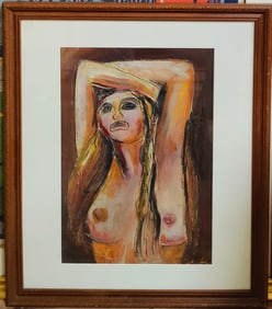 Vladimir Yakovlev O/B & Gouache Nude Study