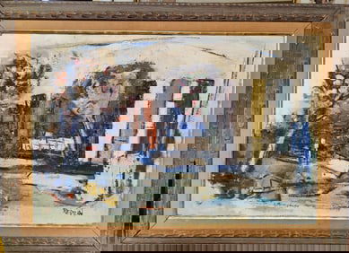 Alex Redein O/C Modernist Abstract Cityscape
