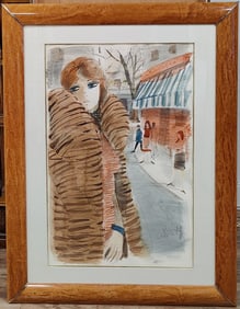Charles Levier French Street with Beautiful Woman