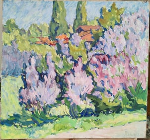 Gennady Malyshev O/C Garden Floral Landscape