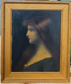 Jean Jacques Henner Red Head Portrait Painting
