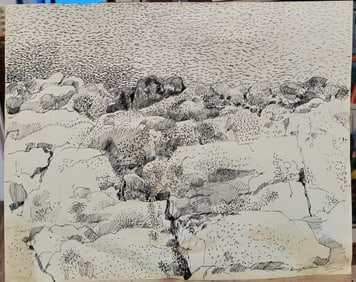 Henry Kallem P&I Desert Landscape Drawing