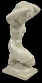 Rare "After The Bath" Porcelain Statue K. Tutter Signed