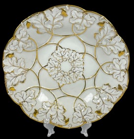 Meissen Gilt Porcelain Leaf Decorated Bowl