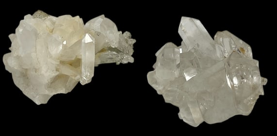 Lot of 2 Quartz Crystalline Clusters