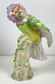 c1900 Porcelain de Paris B Altman Hand Painted Porcelain Parrot