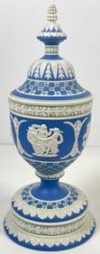 Wedgwood Jasperware Dip Diceware Covered Vase