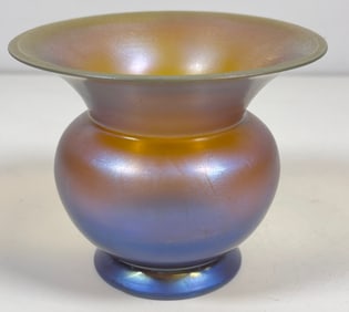 c1930 Art Deco Karl Wiedmann WMF Myra Footed Art Glass Cabinet Vase