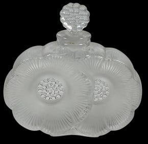 Vintage Lalique Deux Fleurs Perfume Bottle