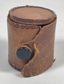 Vintage Austria 935 Silver Travel Shot Glasses Leather Case