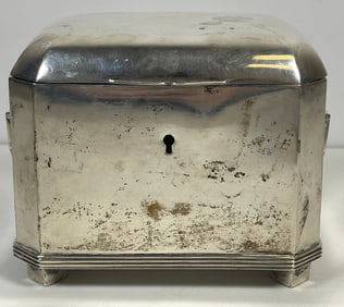 c1900 Vienna Austrian 800 Silver Tea Caddy