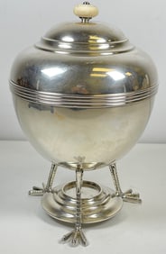 19C Tiffany & Co Silver Plate Claw Foot Egg Warmer