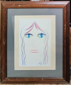 Alexei Jawlensky Color Crayon Drawing Abstract Woman