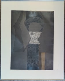 Louise Nevelson Mixed Media Monoprint Untitled 1971