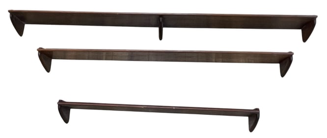 MCM Danish Set of 3 Solid Teak Wood Shelves