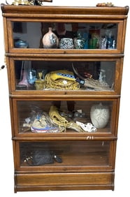 Tiger Oak 4 Stack Barrister Bookcase