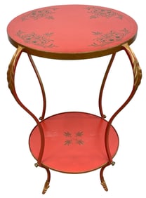 Mid Century Gilt Decorated Tole Table