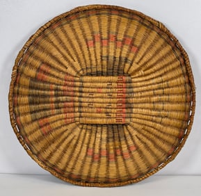 c1900 Hopi Oraibi Third Mesa Wicker Plaited Plaque