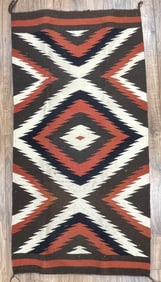 Vintage Native American Navajo Ganado Area Rug