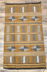 Attb J.B. Moore Vintage Native American Navajo Crystal Rug