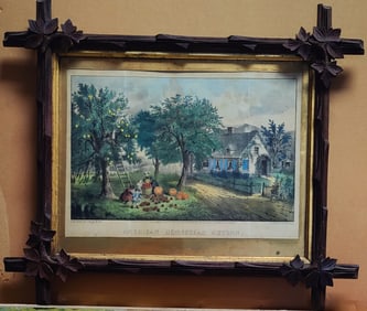 Published Currier & Ives Print American Homestead Autumn1869