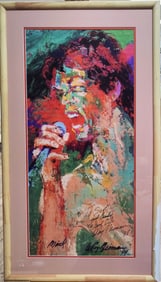 LeRoy Neiman Signed Mick Jagger Offset Lithograph
