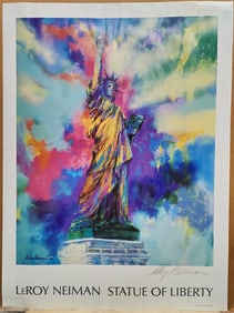 LeRoy Neiman Signed Statue of Liberty Poster 1986