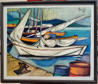 Lucio Ranucci Modernist O/C Harborscape 1969