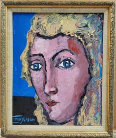 Ivan Jenson O/C Modern Abstract Portrait of a Woman