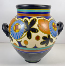 Large Gouda Holland Art Pottery Vase