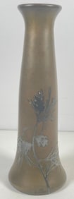 Heintz Art Nouveau Silver on Bronze Pinecone Vase #3687