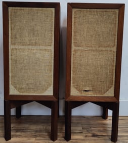 Pair Vintage AR-3a Acoustic Research Speakers w/ AR Stands