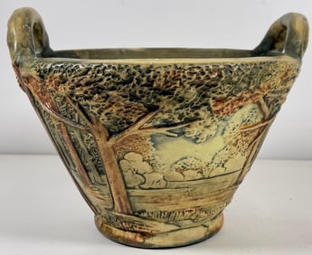 Weller Forest Art Pottery Basket / Bowl