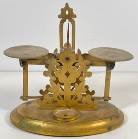 c1900 Tiffany & Co Brass Postal Letter Scale