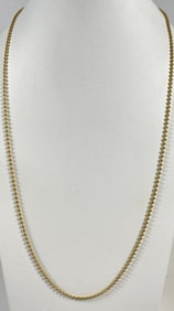 Vintage 14k Yellow Gold Dog Tag Chain