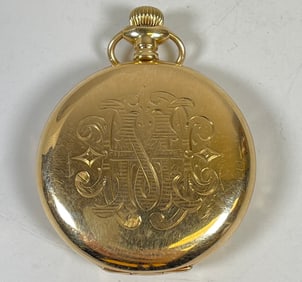 1857 W.W. Co. Waltham 14k Yellow Gold Pocket Watch